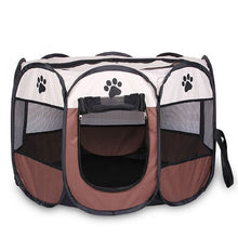 Load image into Gallery viewer, Portable Folding Pet tent Dog House Cage Dog Cat Tent Playpen Puppy Kennel Easy Operation Octagon Fence