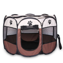 Load image into Gallery viewer, Portable Folding Pet tent Dog House Cage Dog Cat Tent Playpen Puppy Kennel Easy Operation Octagon Fence