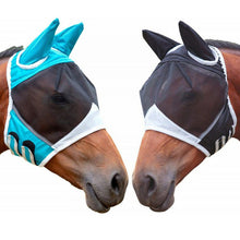 Load image into Gallery viewer, Horse Detachable Mesh Mask With Nasal Cover Horse Fly Mask Horse Full Face Mask Anti-mosquito Nose Anti-UV