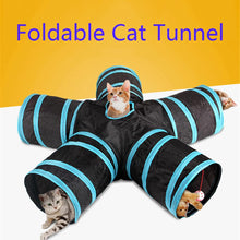 Load image into Gallery viewer, Hot 2/3/4/5 Holes 13 Colors Foldable Pet Cat Tunnel Indoor Outdoor Pet Cat Training Toy for Cat Rabbit Animal Play Tunnel Tube