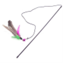Load image into Gallery viewer, Cat Interactive Toy Stick Feather Wand With Small Bell Mouse Cage Toys Plastic Artificial Colorful Cat Teaser Toy Pet Supplies